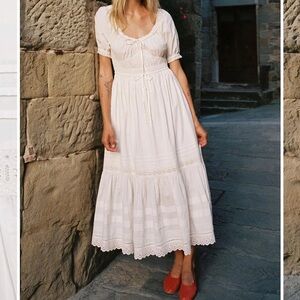 Christy Dawn Brynne White Midi Dress